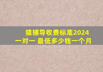 猿辅导收费标准2024 一对一 最低多少钱一个月